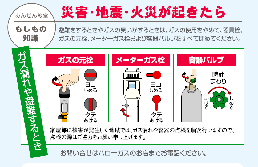 災害・地震・火災が起きたら